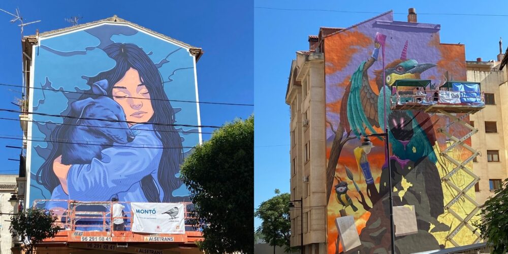 Els murals dels cinc artistes internacionals ultimen detalls