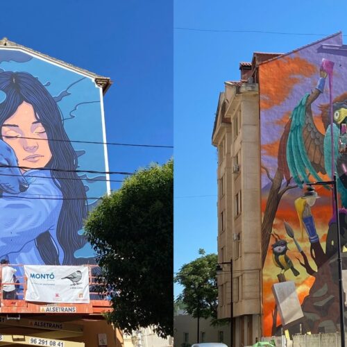 Los murales de los cinco artistas internacionales ultiman detalles
