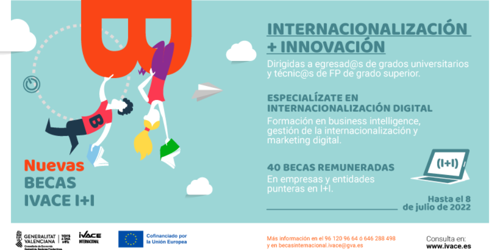 Ivace lanza una nueva convocatoria de becas centradas en innovación aplicada a la internacionalización