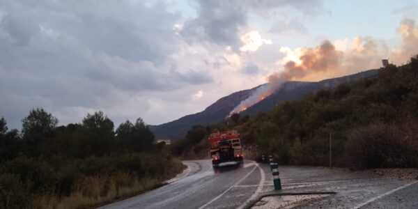 Incendi al paratge de la Covalta d’Albaida