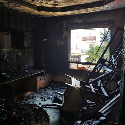 Incendi d’una casa a l’avinguda d’Almansa