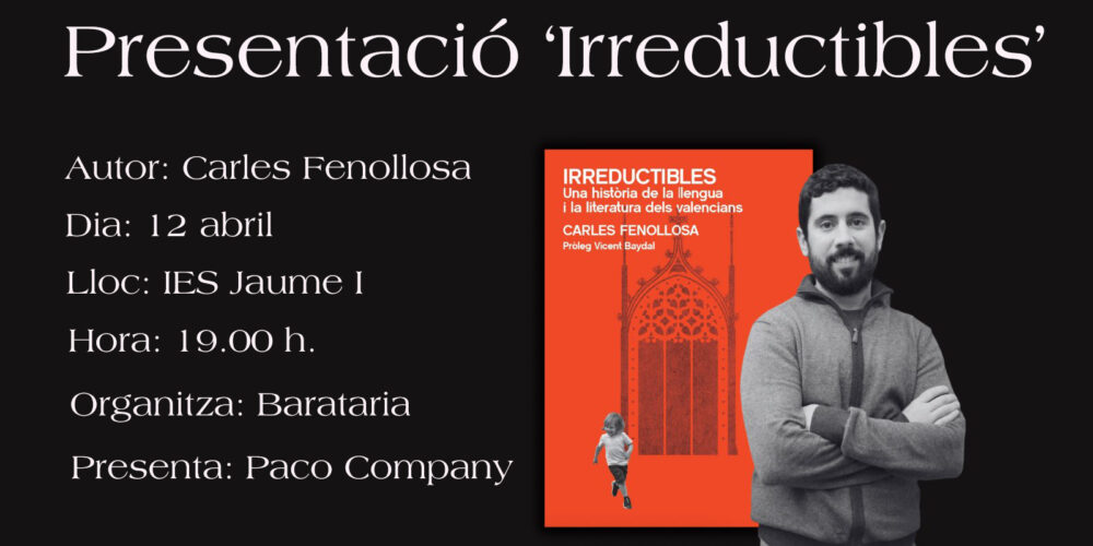 Carles Fenollosa presenta ‘Irreductibles’ al club de lectura Barataria