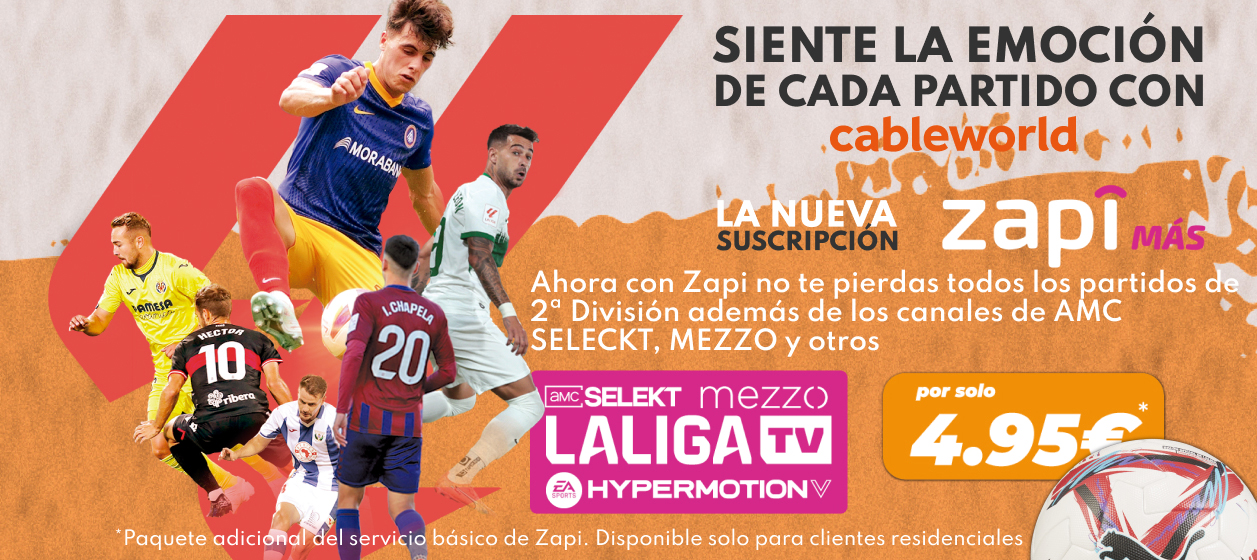 La lliga Hypermotion arriba a Cableworld amb una oferta irresistible El Periòdic d'Ontinyent - Noticies a Ontinyent