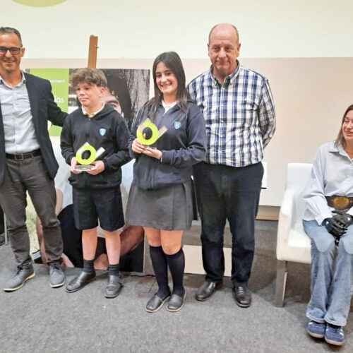 Aitor Alberti i Leire Semper, guanyadors dels Premis Pablo Corbellas del col·legi la Milagrosa