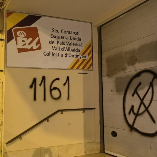 Ataque fascista en la sede de EUPV Ontinyent
