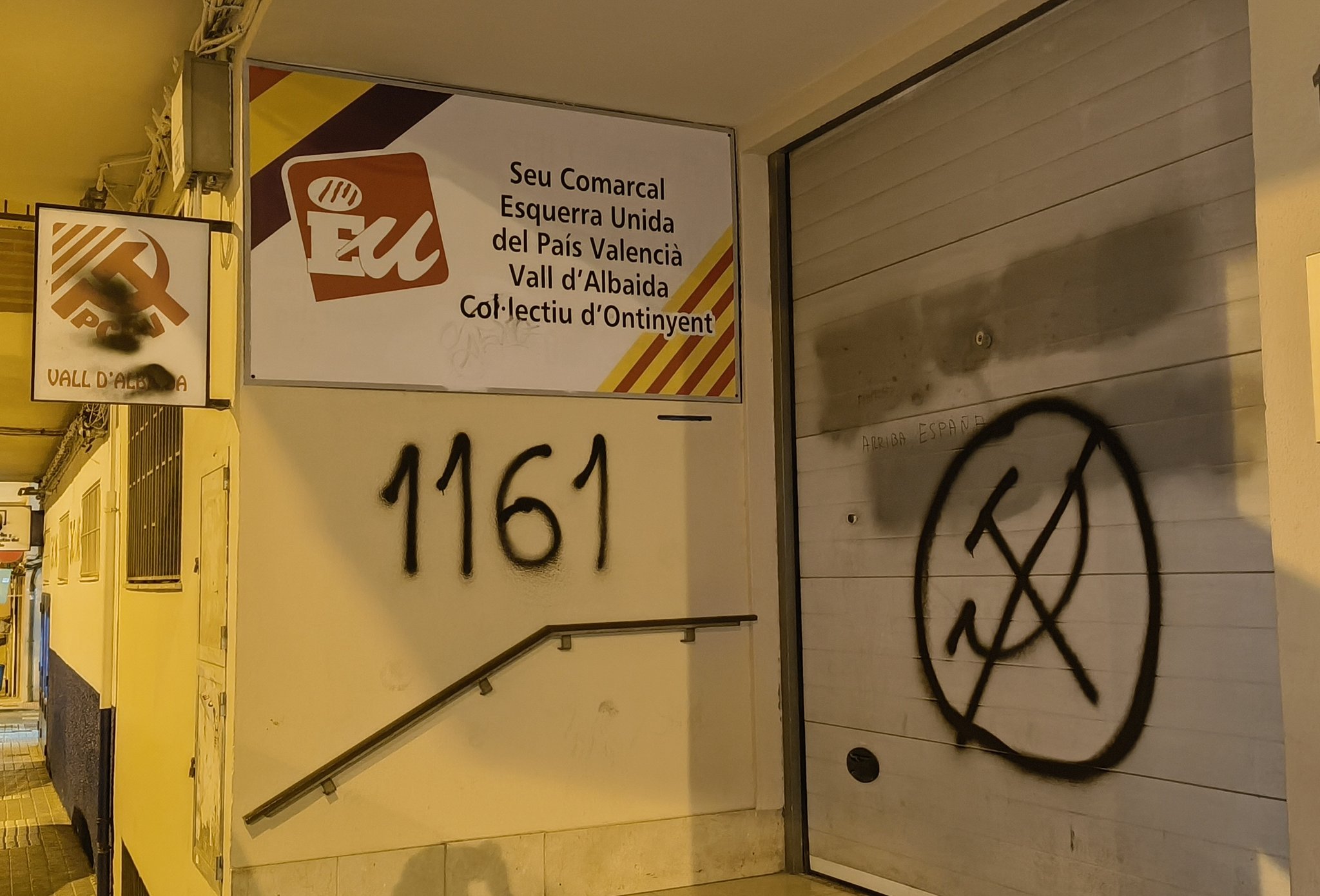 Atac feixista a la seu d'EUPV Ontinyent El Periòdic d'Ontinyent - Noticies a Ontinyent