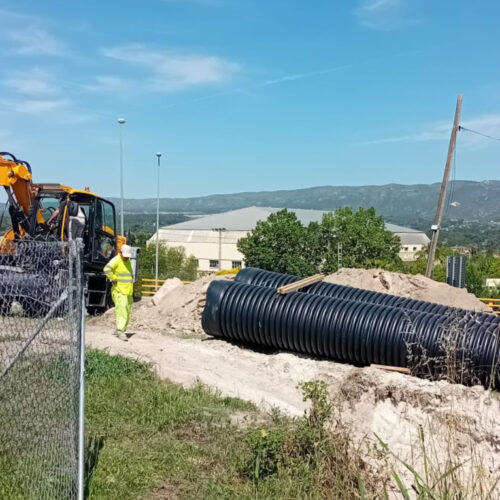 Ontinyent ejecuta obras antiinundaciones en el polígono industrial Casa Balones