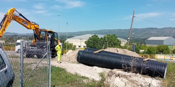 Ontinyent executa obres antiinundacions al polígon industrial Casa Balones